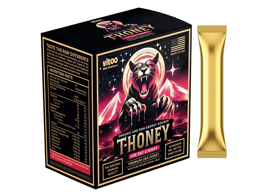 T-Honey USA - Ultimate Testosterone Booster with Tongkat Ali - 16 sachets (14g)